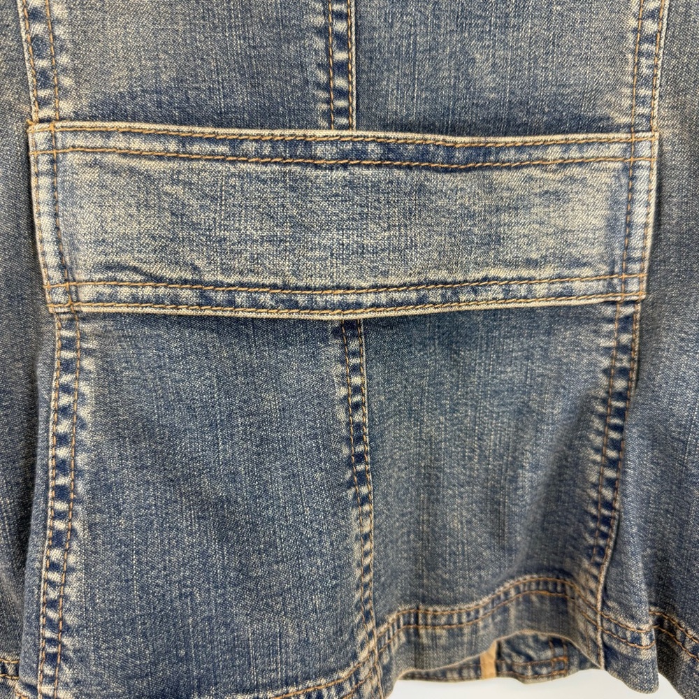 Vintage denim tailored blazer w stretch y2k Nordstrom classiques entier M Petite - Picture 9 of 17